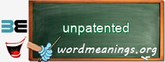WordMeaning blackboard for unpatented